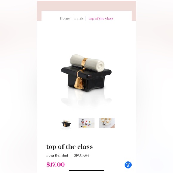 Nora Fleming Graduation cap Mini - Picture 2 of 3